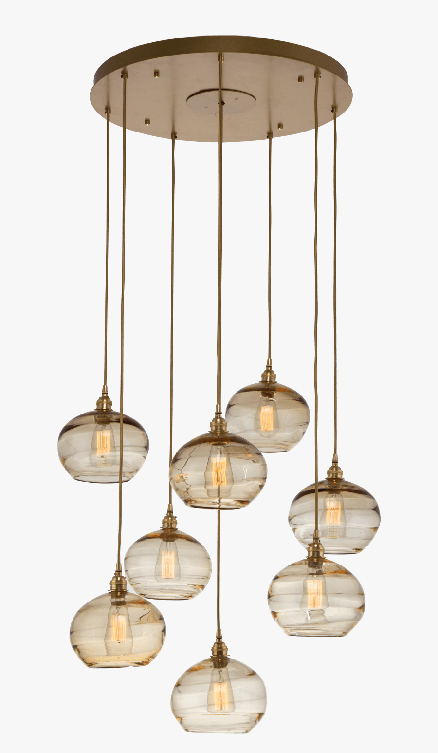 Chandelier Clipart , Png Download - 8 Round Hanging Light Chandelier, Transparent Clipart