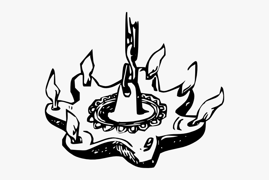 Free Vector Antique Chandelier Clip Art - Oil Lamp Black And White, Transparent Clipart