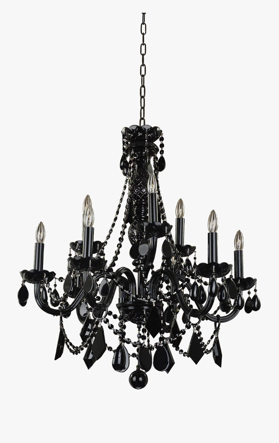 Chandelier Png File - Black Chandelier Png, Transparent Clipart