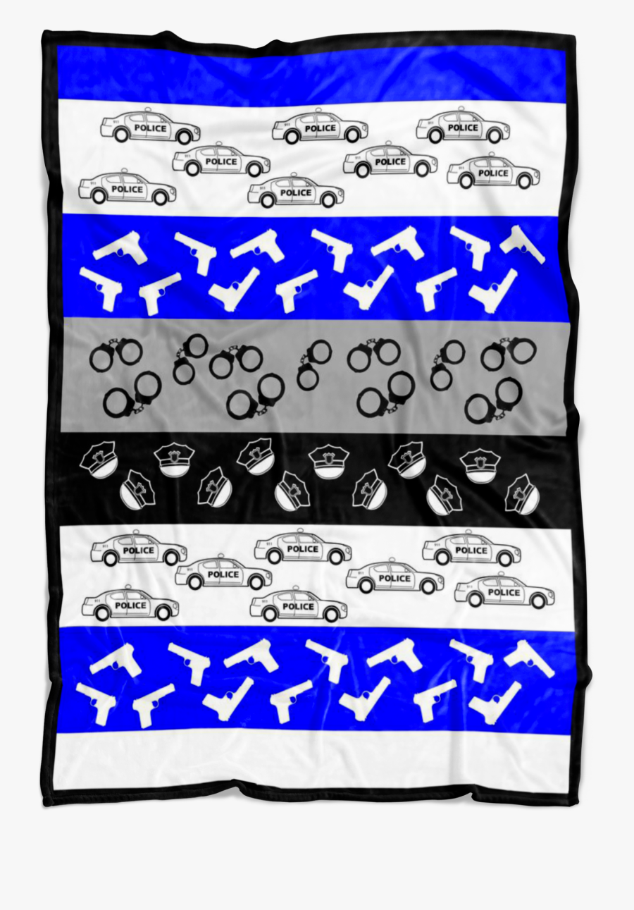 Cars Cuffs Guns And Hats Police Blanket"
 Class=, Transparent Clipart