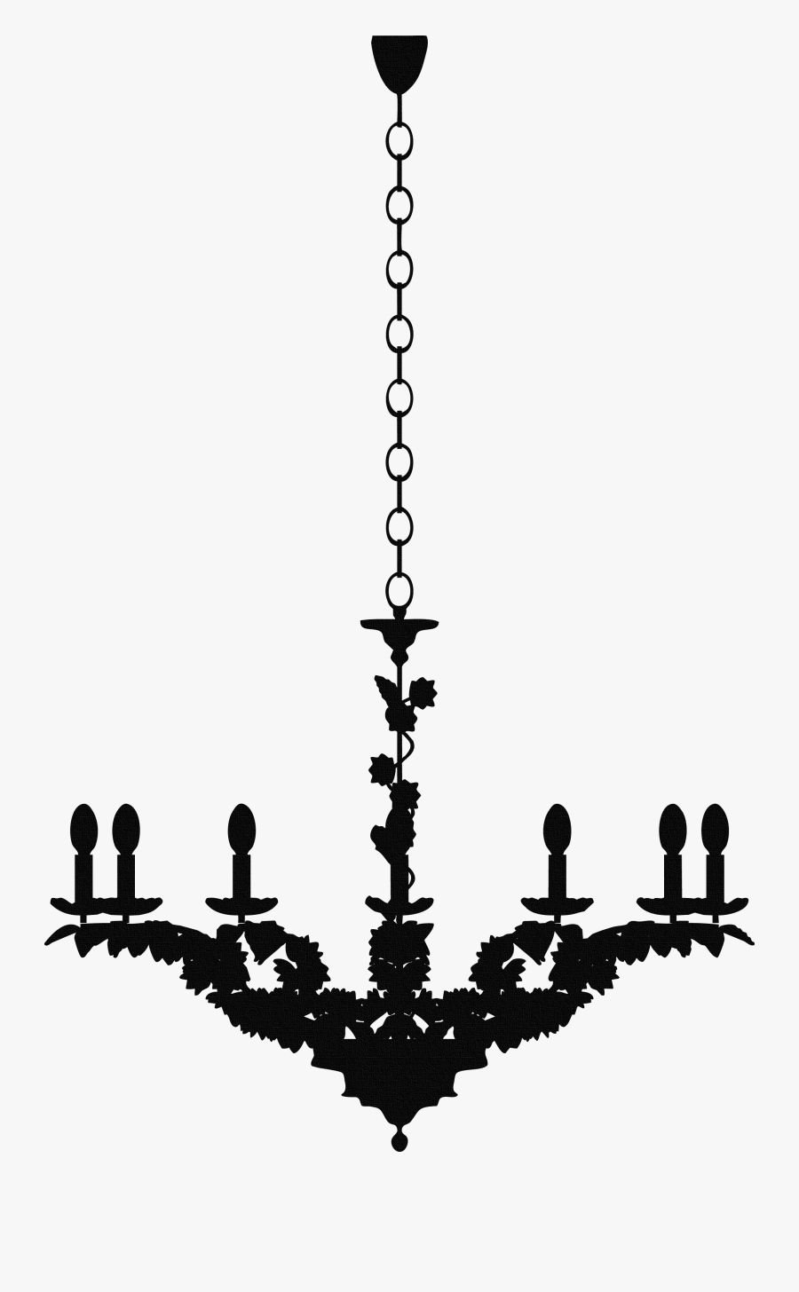 Chandelier Silhouette, Transparent Clipart