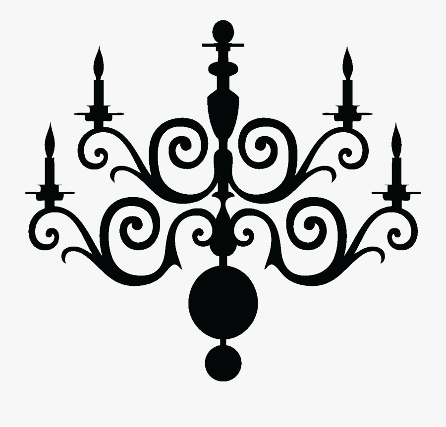 Chandelier Light Silhouette - Chandelier Silhouette, Transparent Clipart