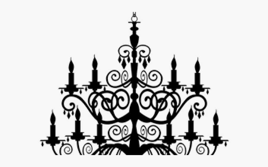 Chandelier Silhouette, Transparent Clipart