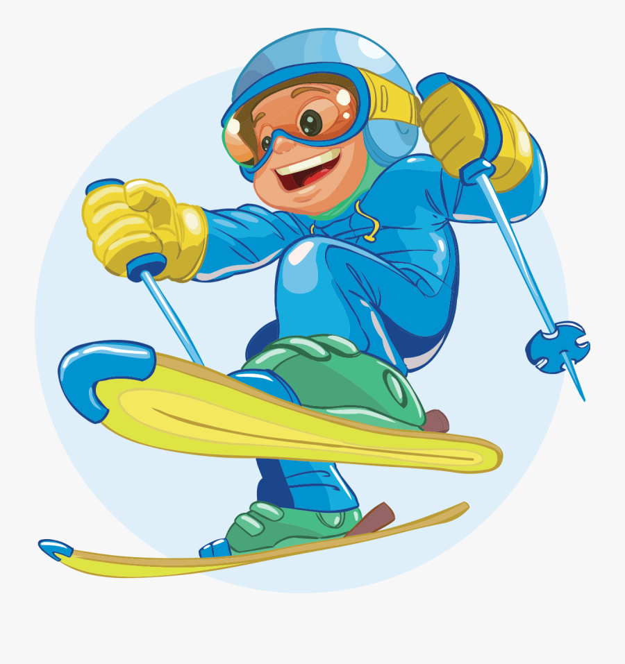 Kid Skiing Clipart, Transparent Clipart