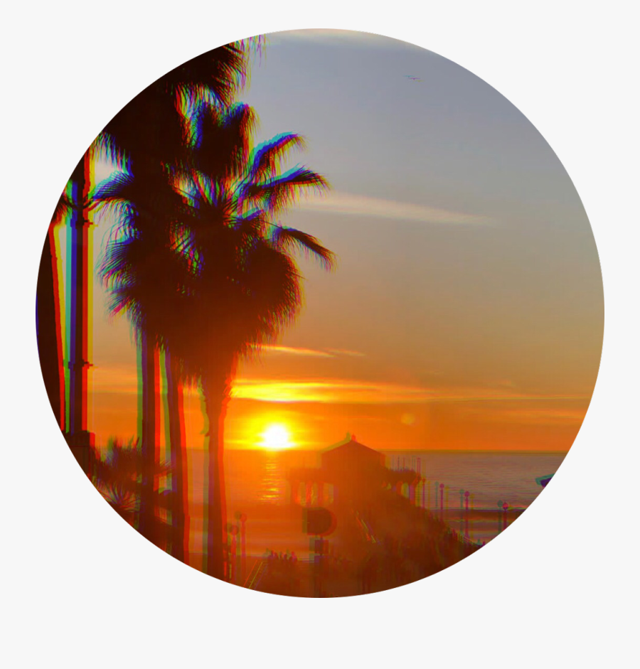 Beach Sunset Background Circle Beachbackground Ihashtag Raquel Mauri Free Transparent Clipart Clipartkey