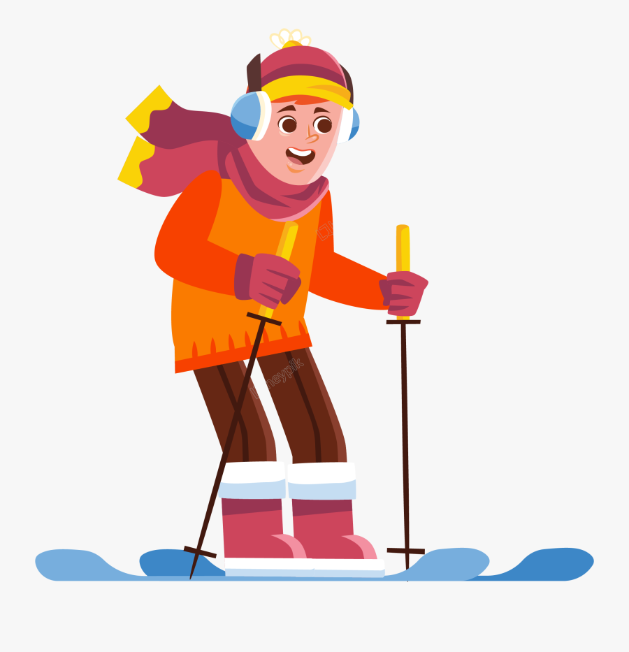 Boy Skier Png - Vector Graphics, Transparent Clipart