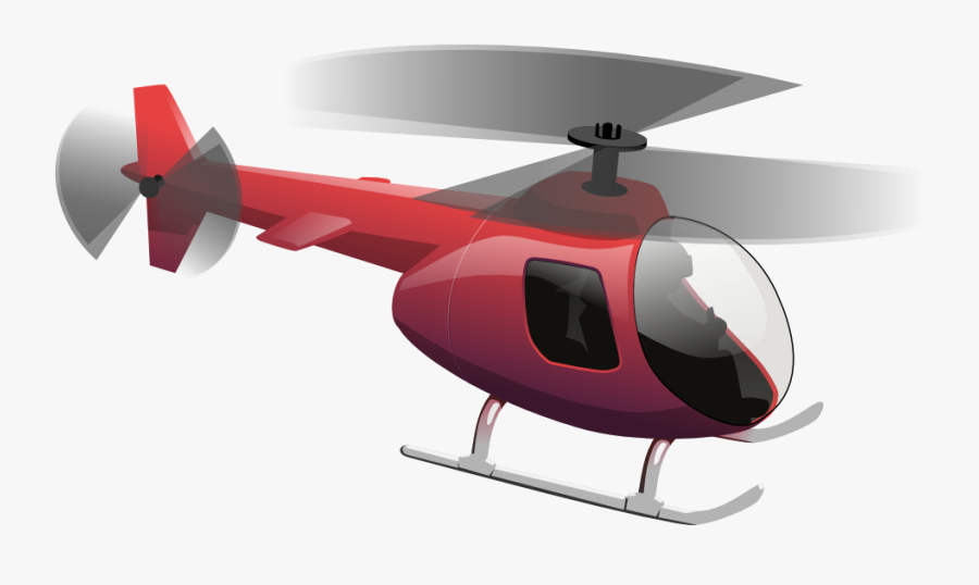 Helicopter - Clipart - Red Helicopter Clipart, Transparent Clipart