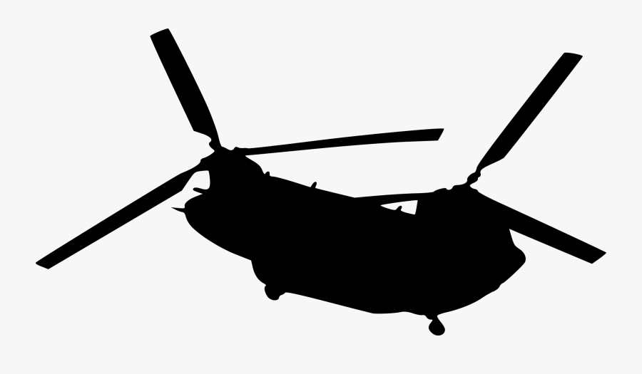 Top Silhouette Png Free - Chinook Helicopter Silhouette, Transparent Clipart