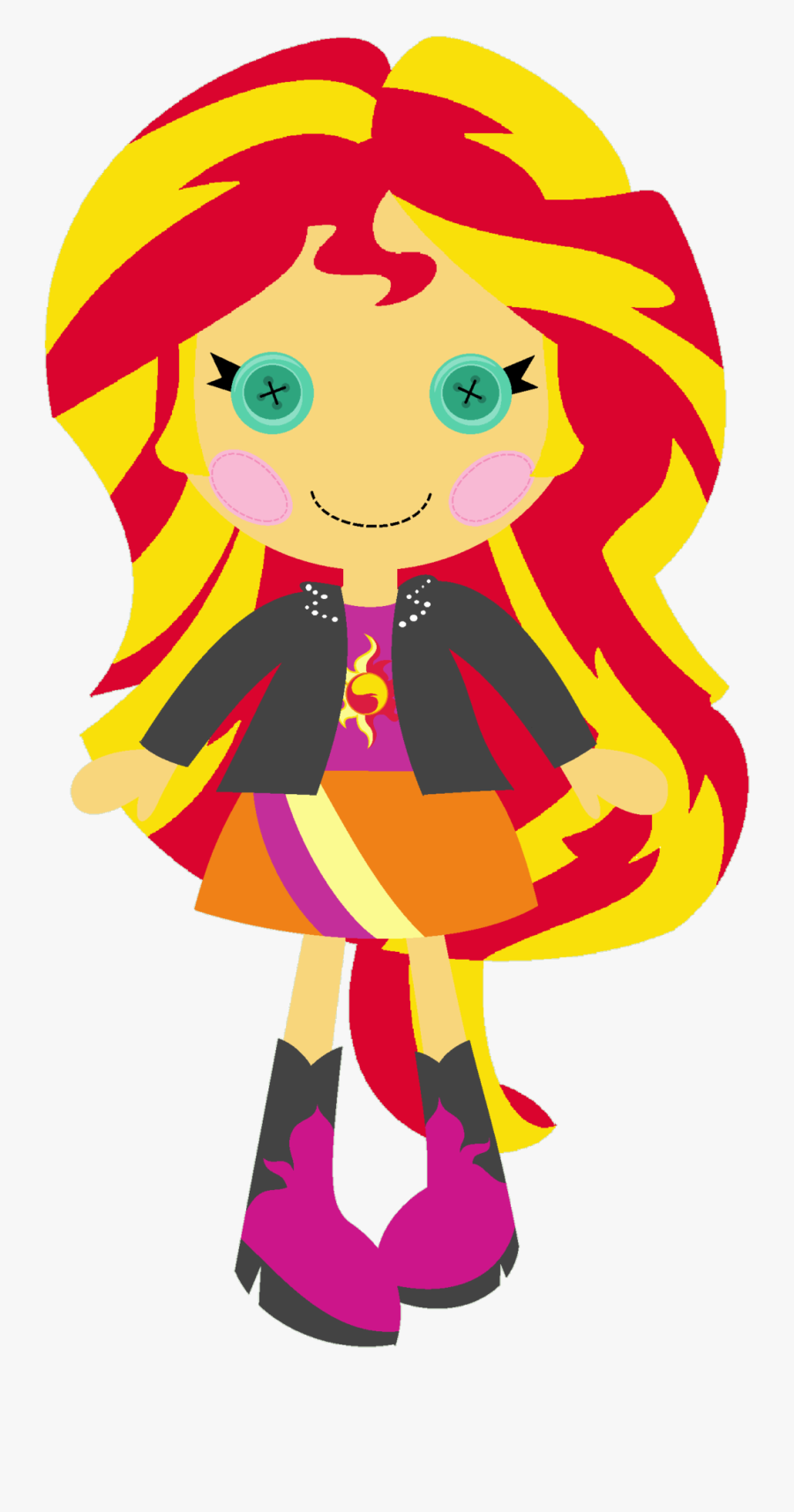 Lalaloopsy Land Fanon Wiki - Lalaloopsy Sunset Shimmer, Transparent Clipart