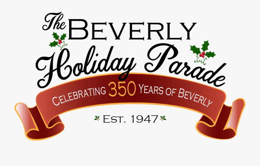 The 2018 Beverly Holiday Parade - Calligraphy, Transparent Clipart