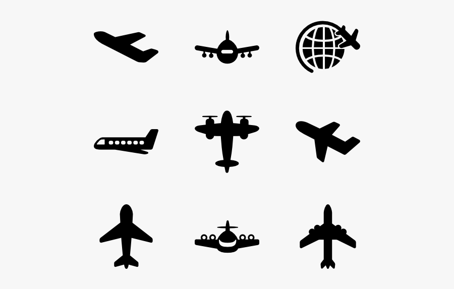 Icons Free Aircraft Fleet - Vector Icon Plane Png, Transparent Clipart