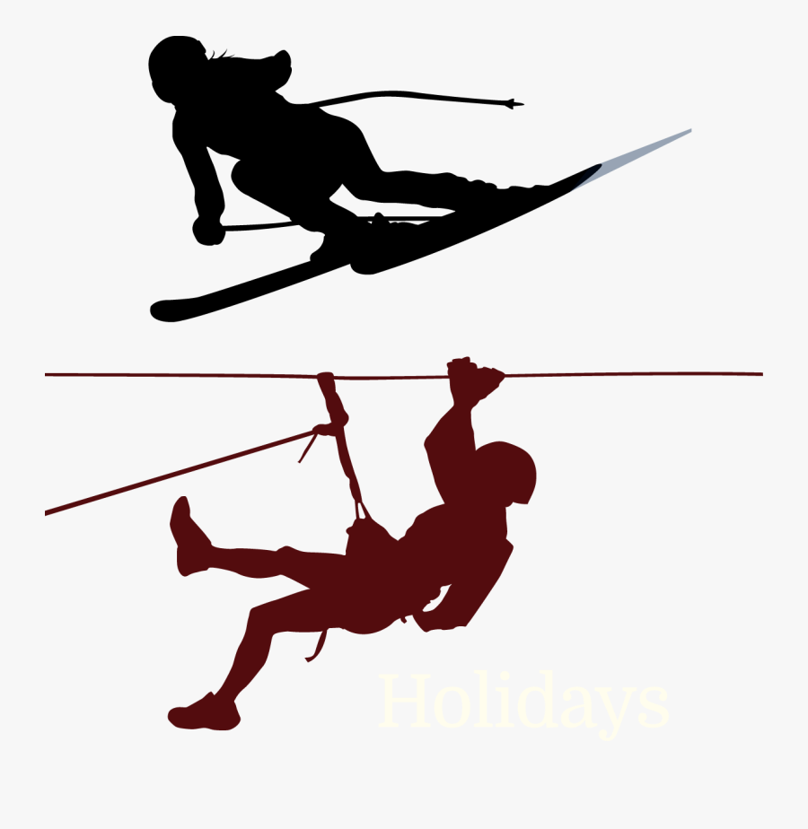 Climbing Mountaineering Clip Art - Skiing, Transparent Clipart