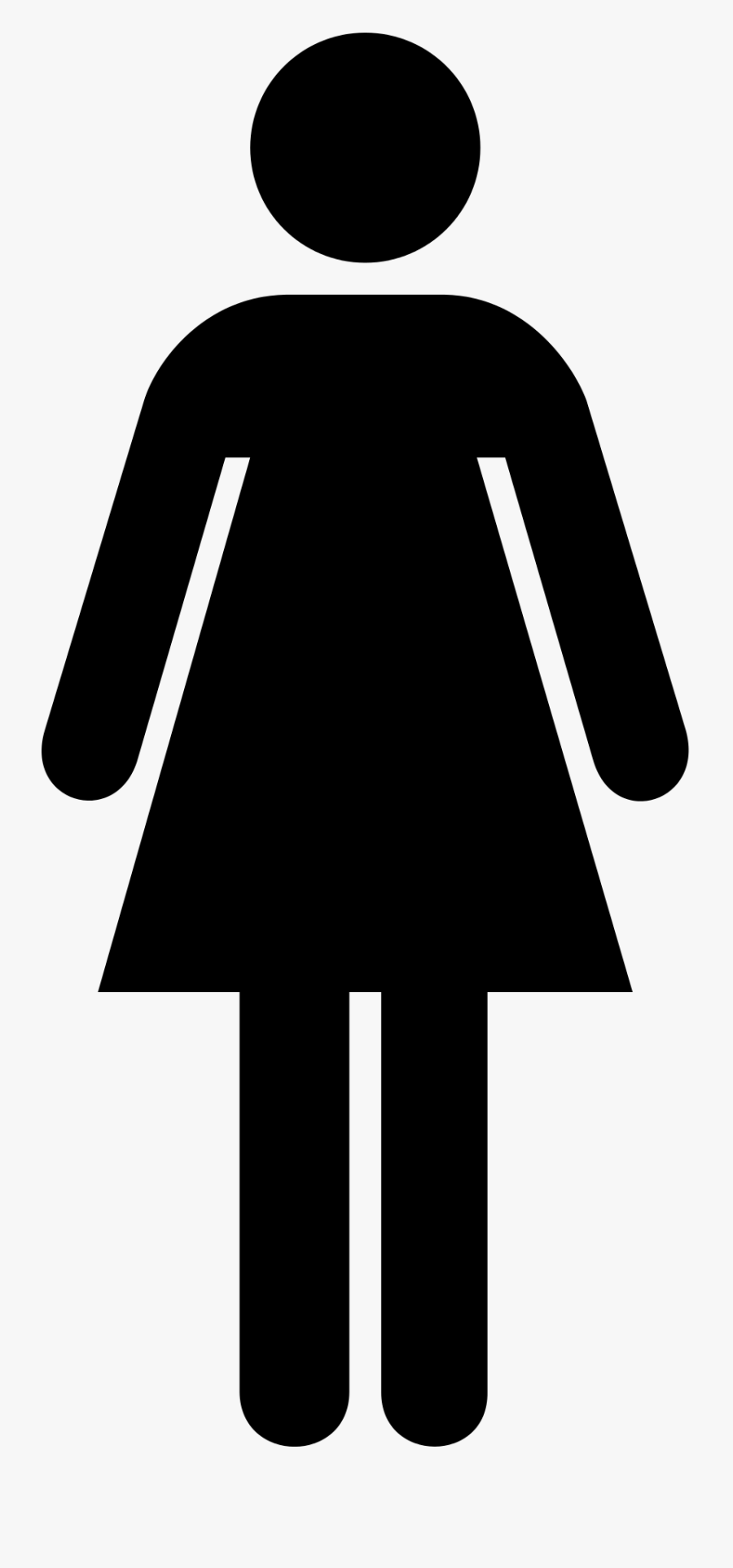 Woman Bathroom Sign Red, Transparent Clipart