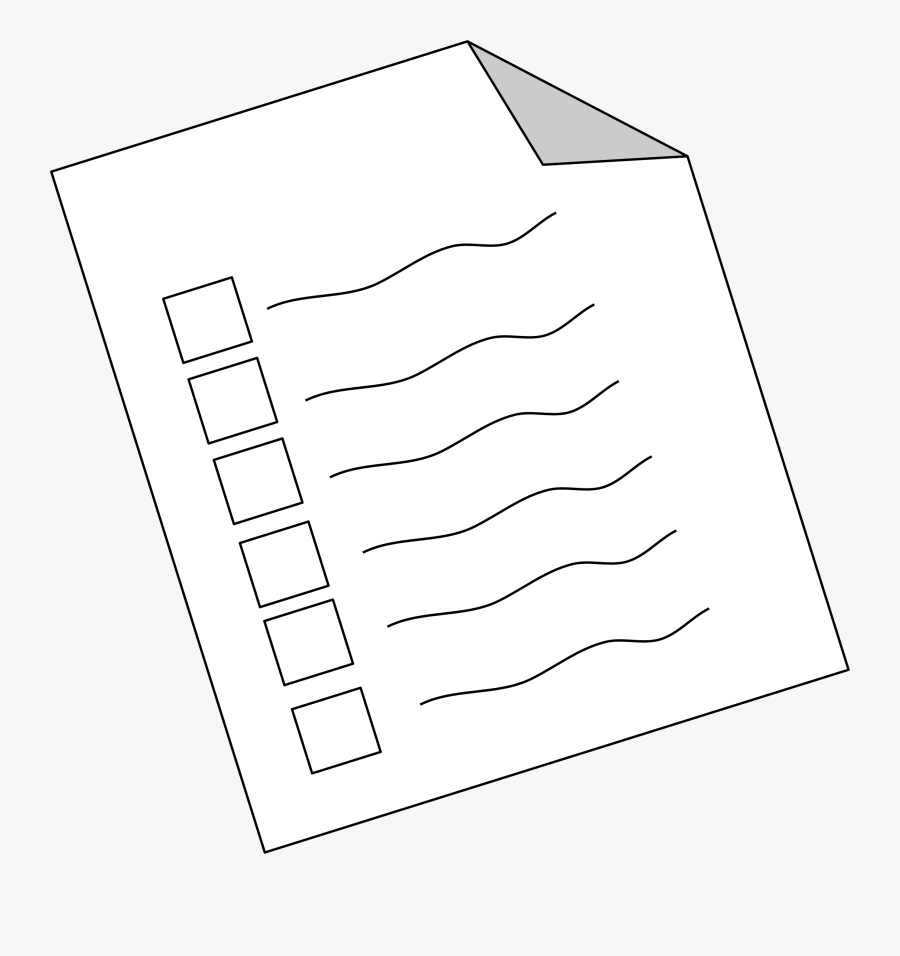 Survey - Clipart - Survey Black And White, Transparent Clipart