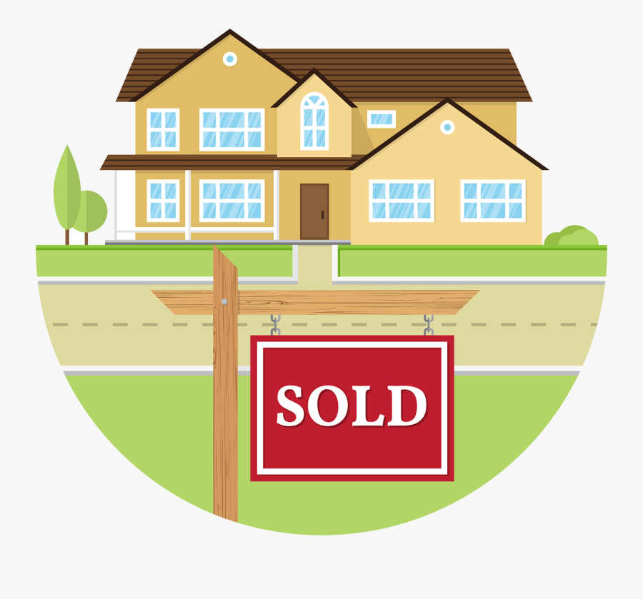 House Sold - - House With Sold Sign, Transparent Clipart