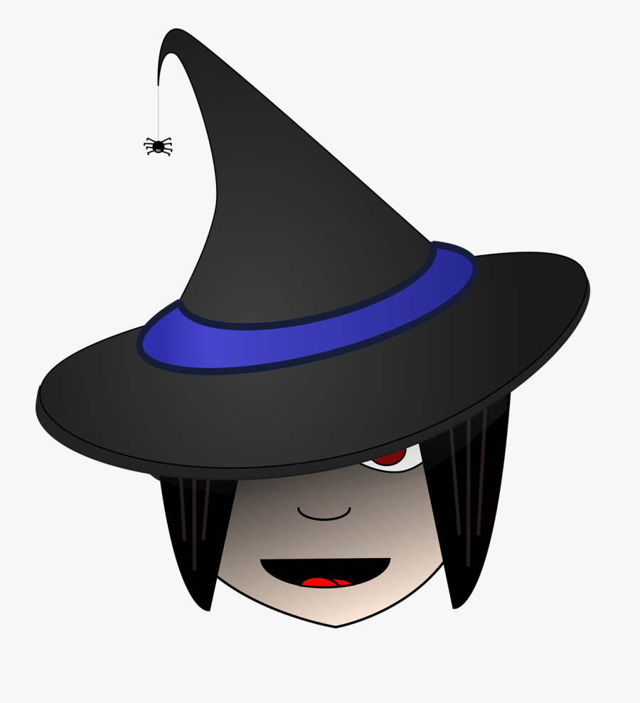 Witch Head Halloween Free Picture - รูป การ์ตูน แม่มด ฮาโลวีน, Transparent Clipart