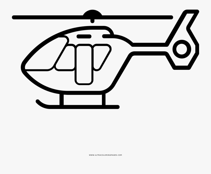 Helicopter Coloring Page - Helicopter Rotor, Transparent Clipart