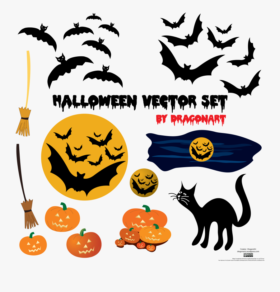 Clip Art Halloween Objects - Free Vector Graphics Halloween, Transparent Clipart