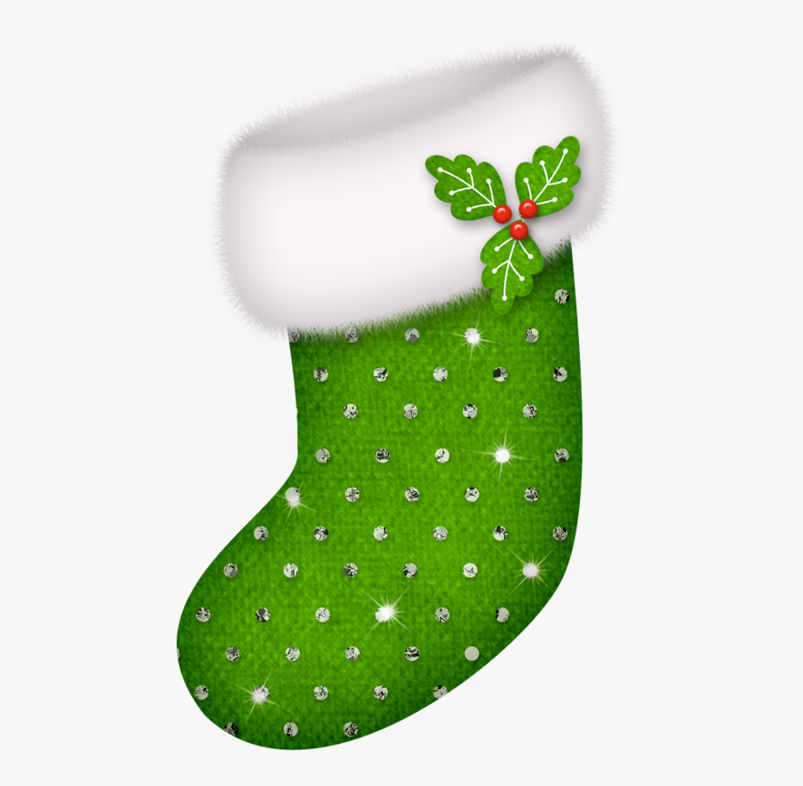 Green Christmas Stocking Clipart , Png Download - Christmas Sock Clipart, Transparent Clipart