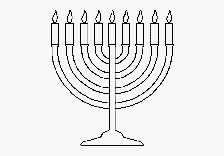 A Very High Candles - Hanukkah Black And White, Transparent Clipart