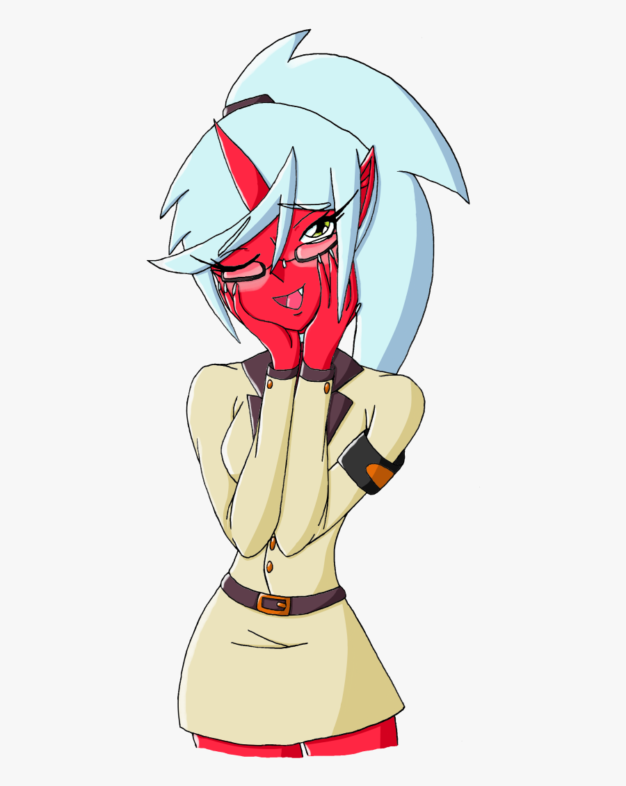 Panties Red Fictional Character Nose Joint Head Line - Kneesocks Panty And Stocking, Transparent Clipart