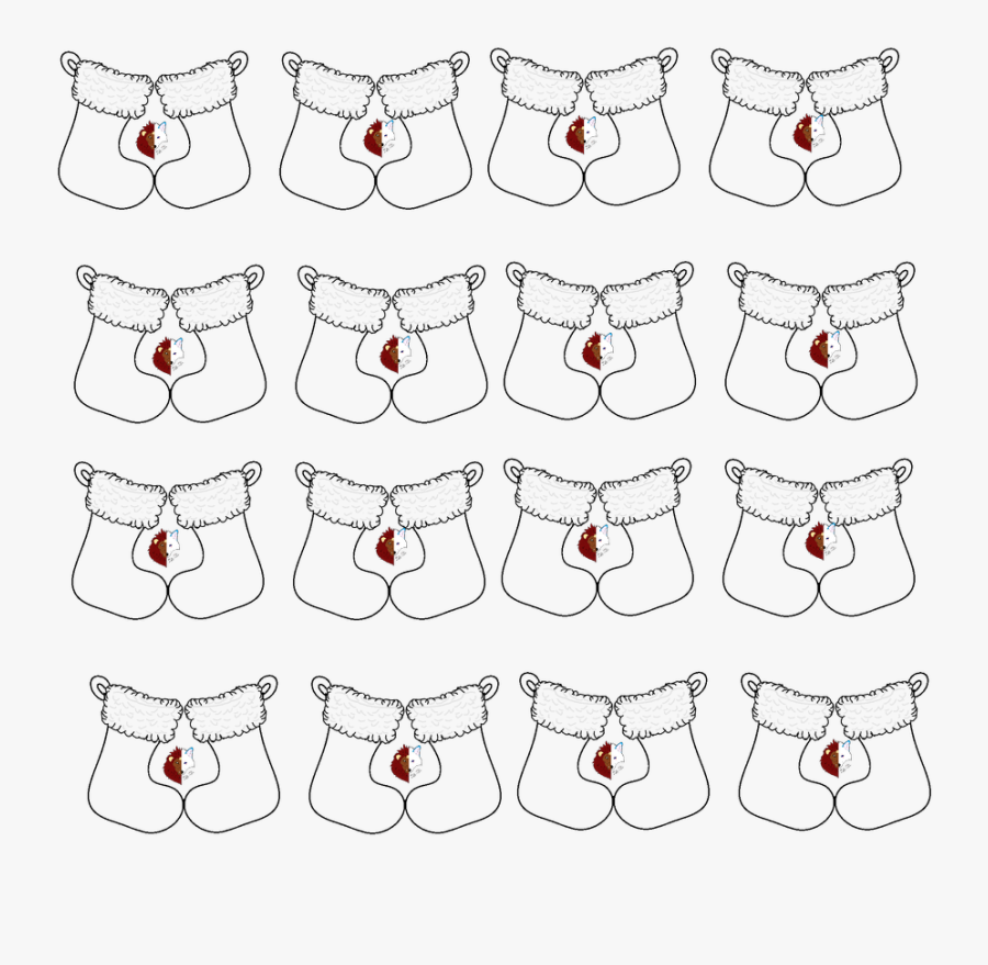 Free Christmas Stocking Lineart - Line Art, Transparent Clipart