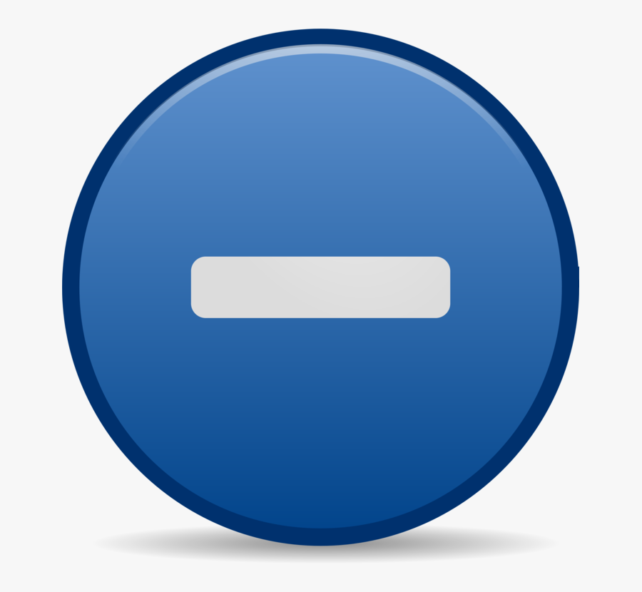 Blue,symbol,electric Blue - Icono De Menos, Transparent Clipart