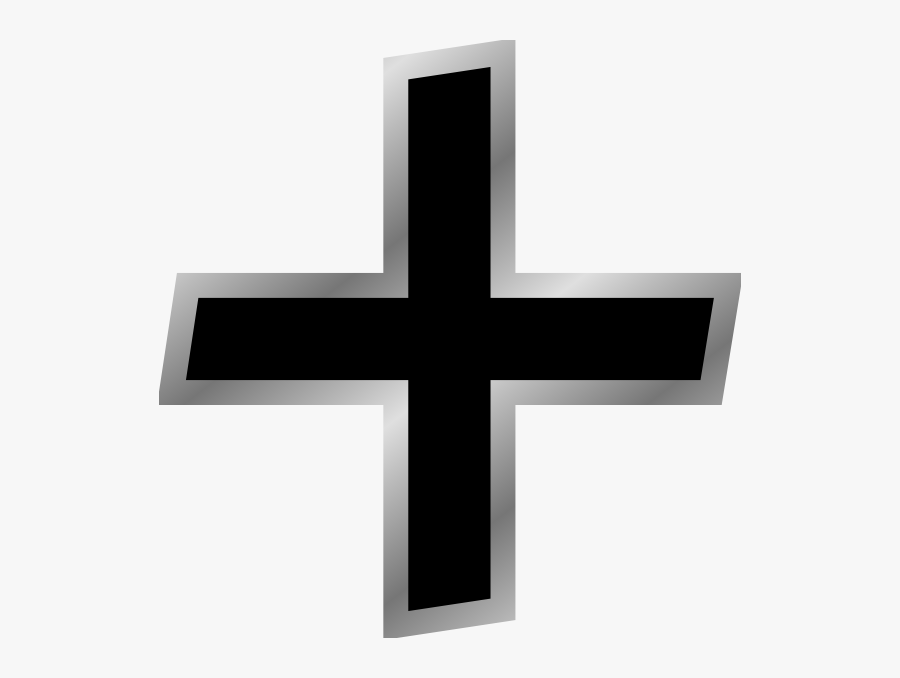 Plus - Clipart - Metal Cross Symbol Png, Transparent Clipart