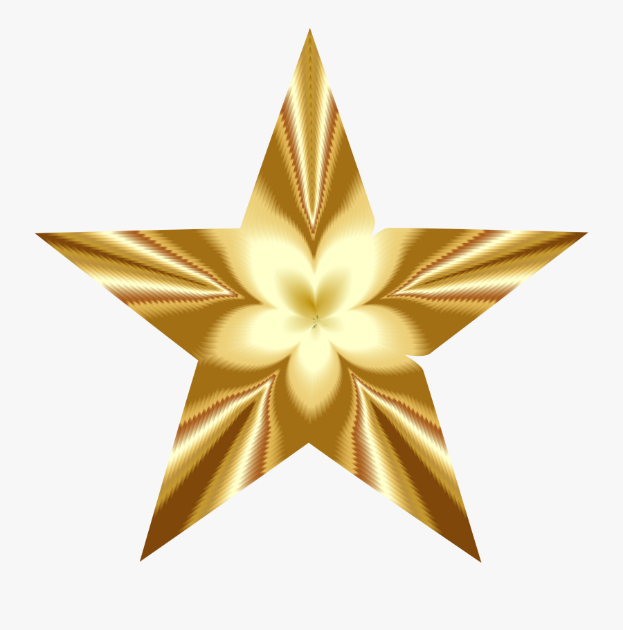 Gold,star,symmetry - Golden Star Pictures Png, Transparent Clipart