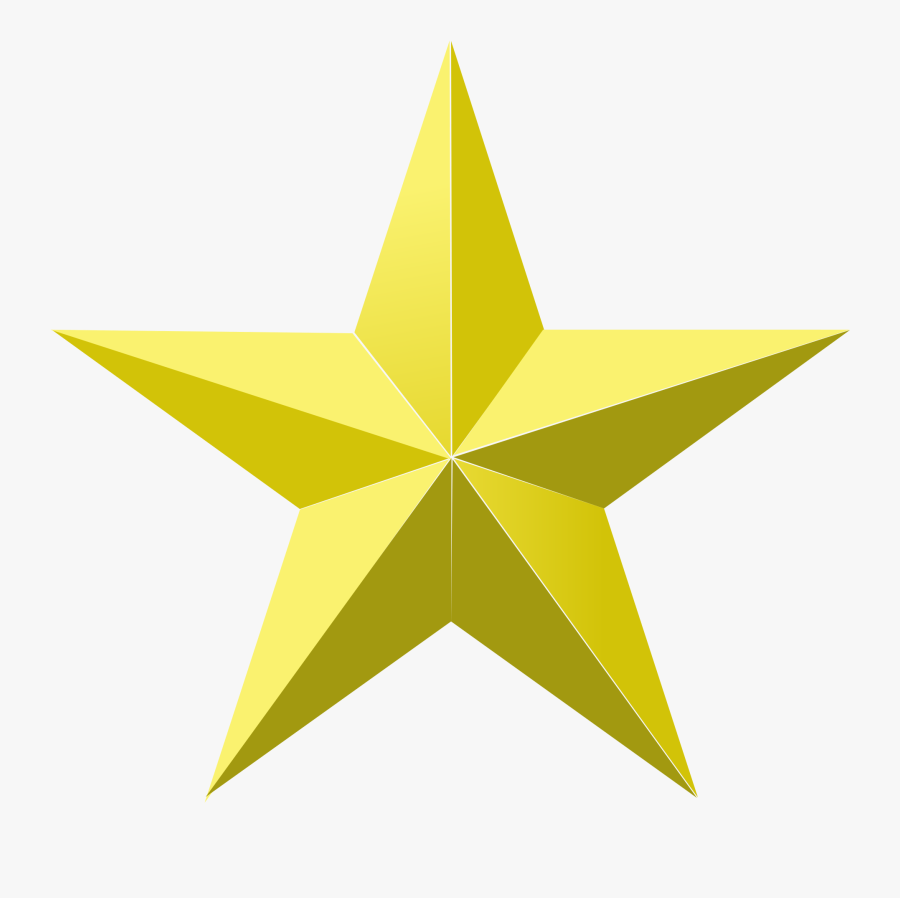 Gold Transparent Background Star Png, Transparent Clipart