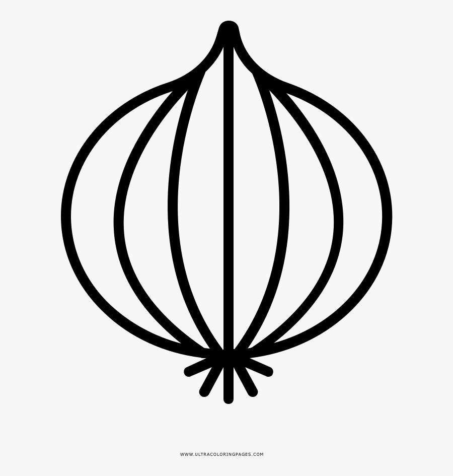 Onion Coloring Page - Imagenes Para Colorear De Una Cebolla, Transparent Clipart