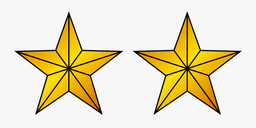 2 Gold Stars, Transparent Clipart