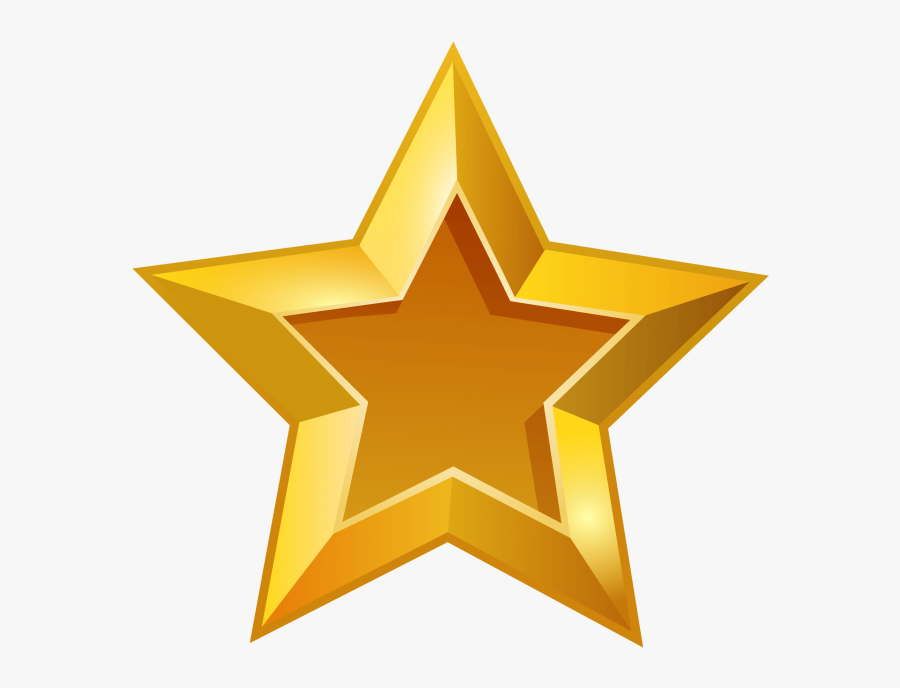 Transparent Glowing Star Clipart - Transparent Background Gold Star Clipart, Transparent Clipart
