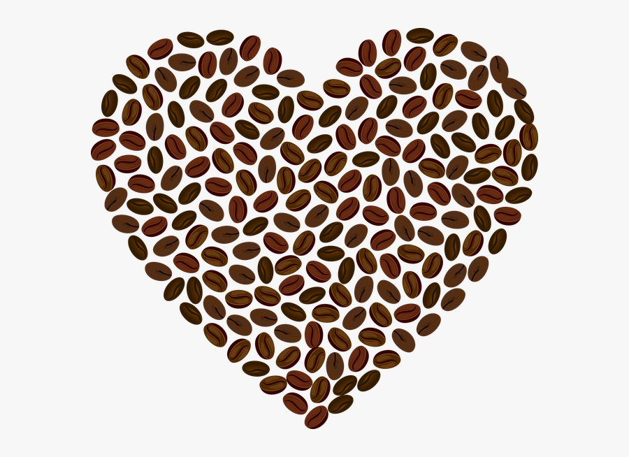 Love, Heart, Romance, Passion, Valentine, Coffee, Bean - Coffee Bean Clipart Heart, Transparent Clipart