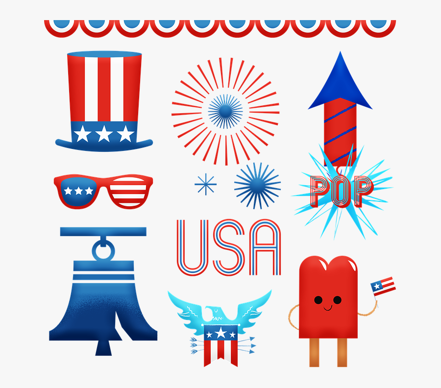 Independence Day, 4th Of July, Usa, Celebration - Independence Day, Transparent Clipart