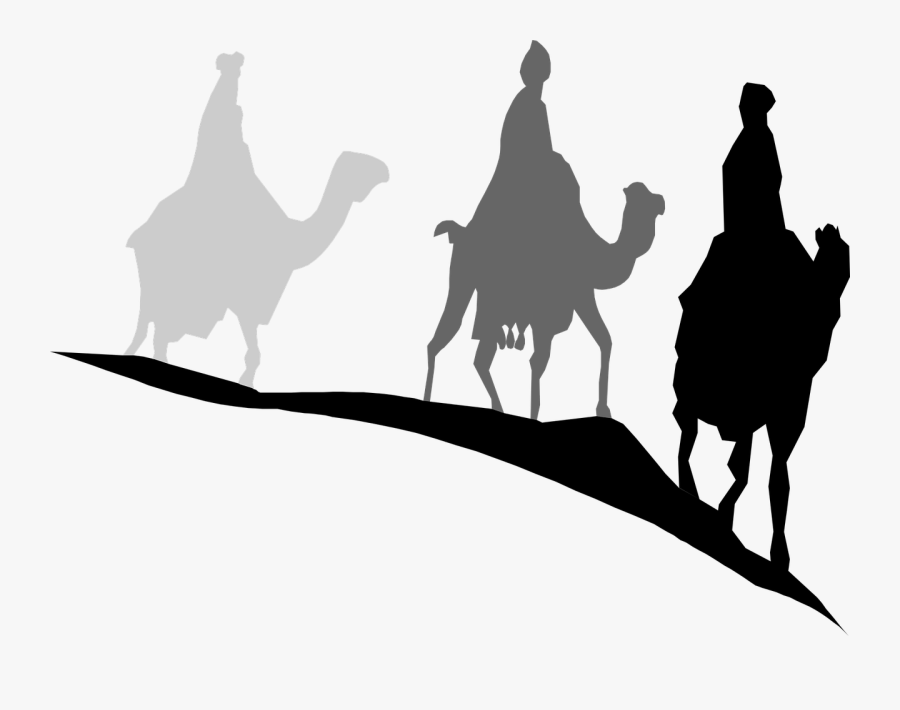 Biblical Magi Christmas Nativity Scene Craft Clip Art - Wise Men Still Seek Him Silhouette, Transparent Clipart