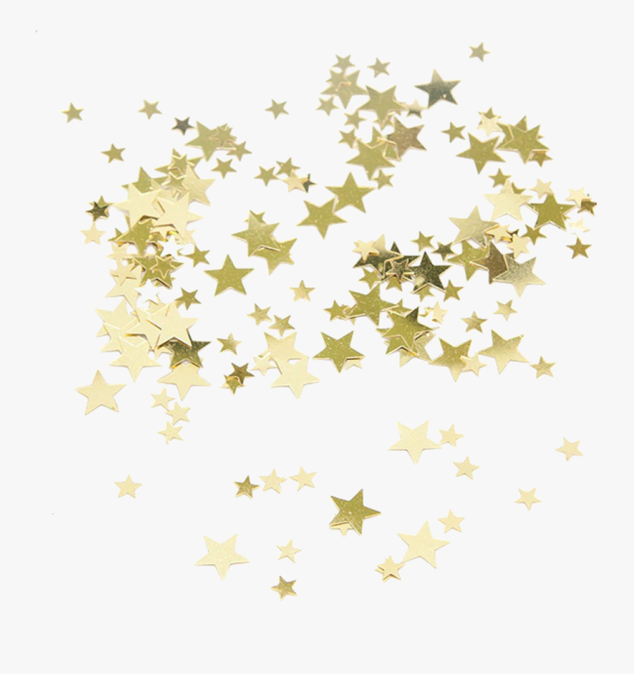 Transparent Gold Sprinkles Png - Gold Star Confetti Png, Transparent Clipart