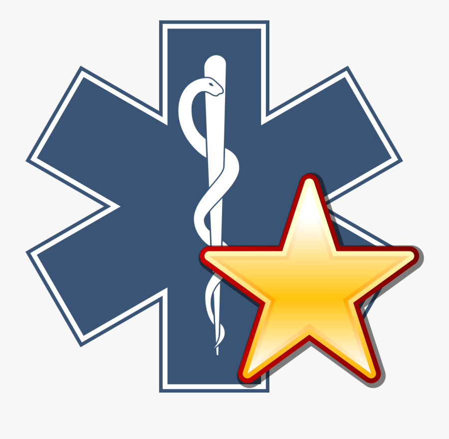 Image-star Of Life With A Gold Star - Logo High Resolution Star Of Life, Transparent Clipart
