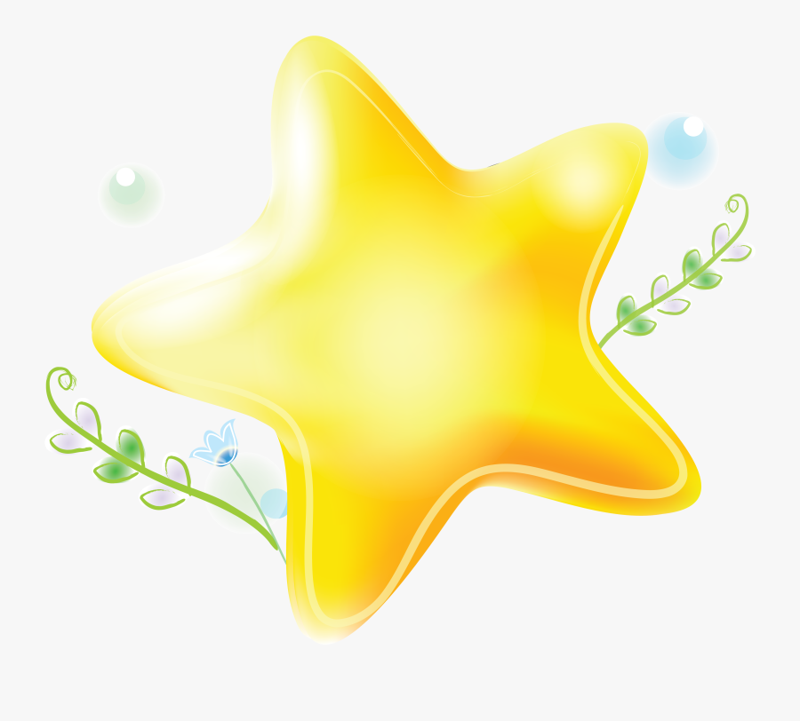 Golden Star, Transparent Clipart