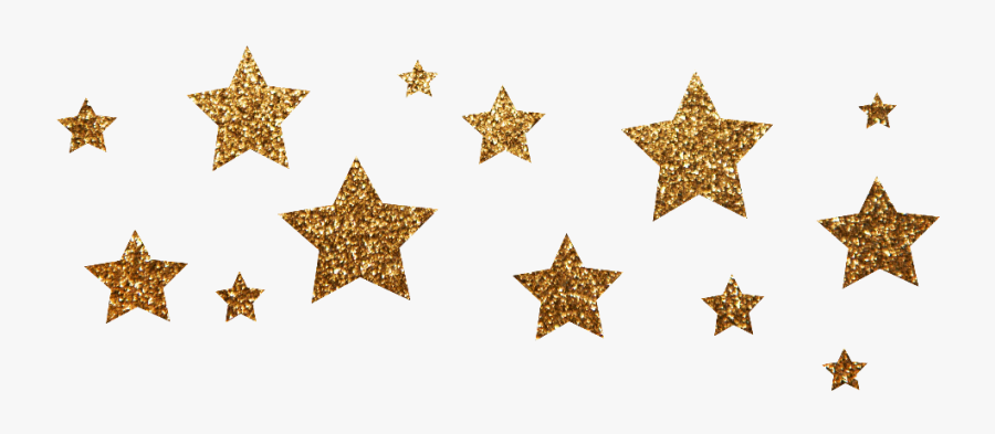 #gold #stars #star #golden #glitter #glittery - Gold Glitter Stars Png, Transparent Clipart