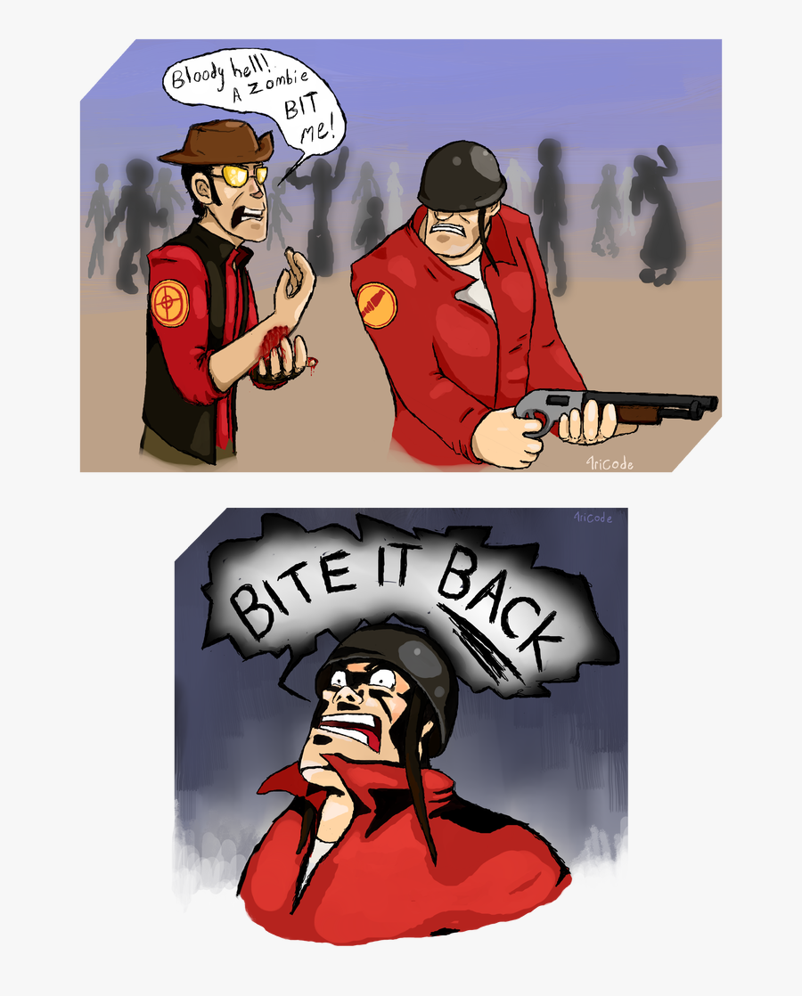 Rick Clipart Team Fortress - Tf2 Zombies Comic, Transparent Clipart