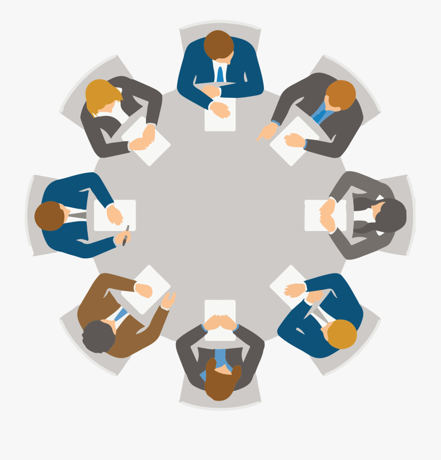 Round Table Meeting Png, Transparent Clipart