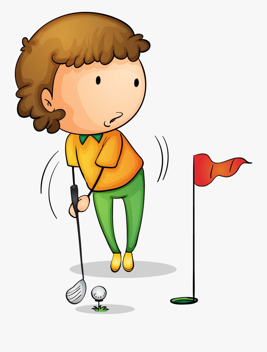 Golf Royalty Free Hole In One Clip - Boy Golf Cartoon Clipart Hole In One, Transparent Clipart