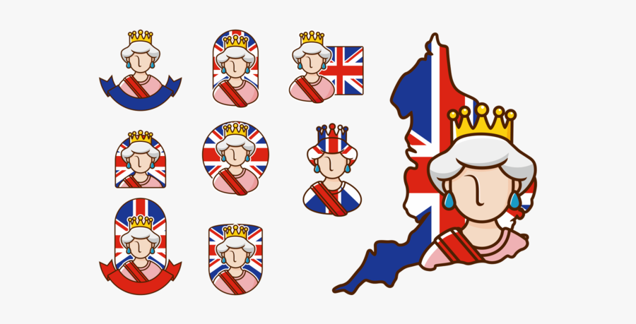 Queen Elizabeth Vector - Queen Elizabeth Ii Cartoon, Transparent Clipart