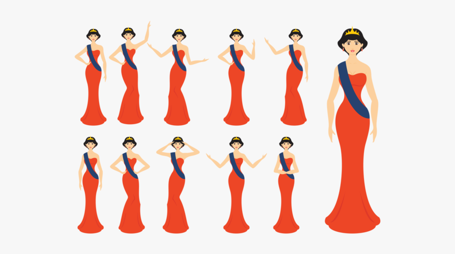 Pageant Queen Vector, Transparent Clipart