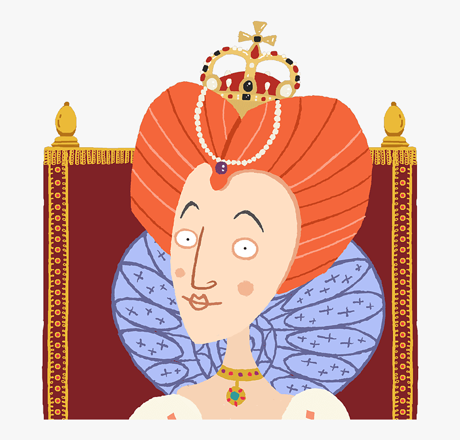 Queen Elizabeth Sat In Her Throne, Transparent Clipart