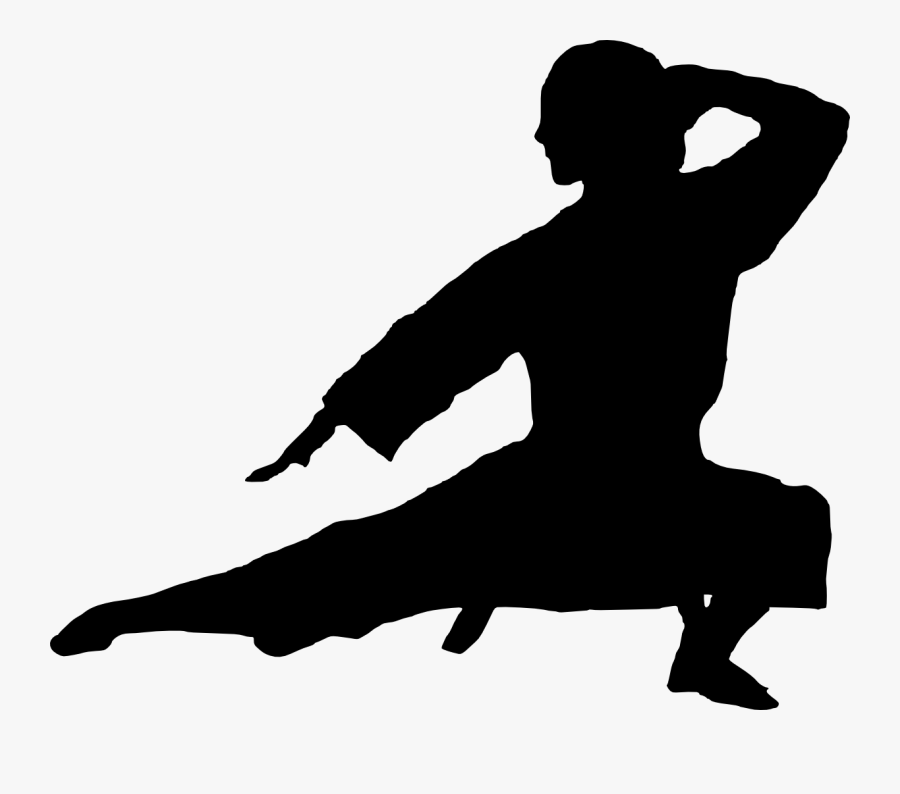 Clip Art Martial Arts Silhouette, Transparent Clipart