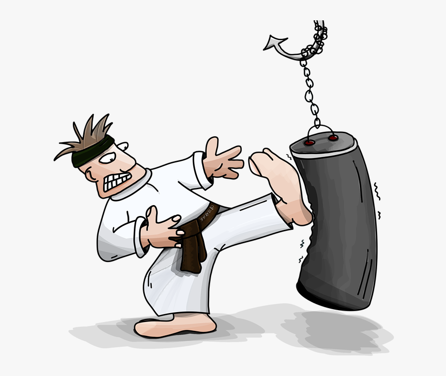 Karate, Kick, On The Pear, Martial Art, Training, Blow, Transparent Clipart