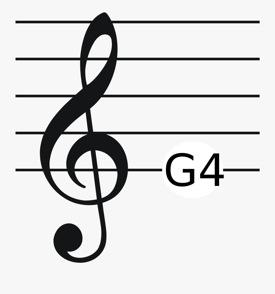 Line Clipart Treble Clef, Transparent Clipart