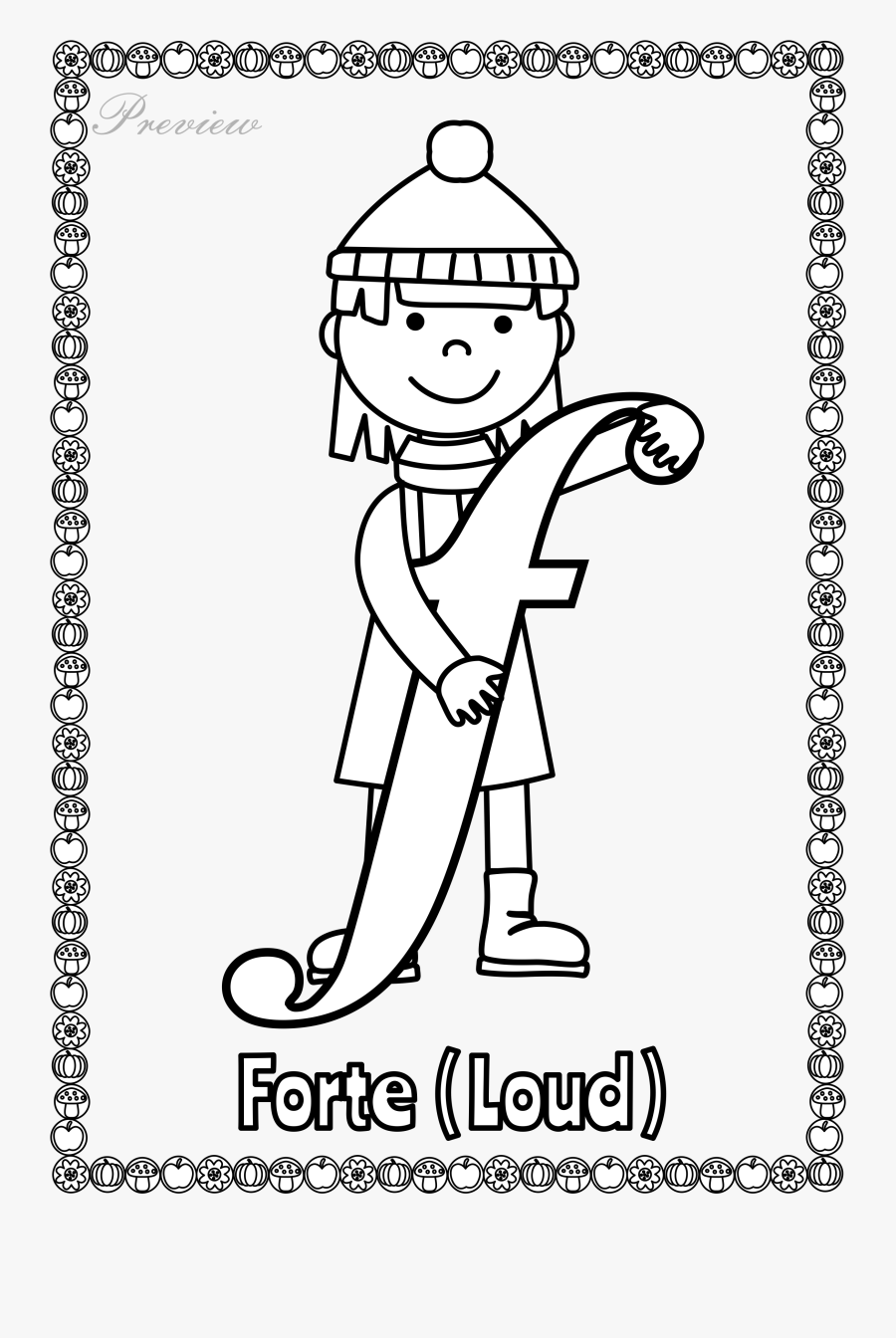 Coloring Pages Coloring Pages Treble Clef Page Fall, Transparent Clipart